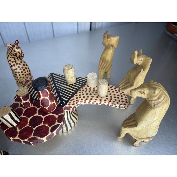 Rippeon Handmade African Safari Animals Figurines & Sculptures Carved In Kenya - Picture 4 of 7